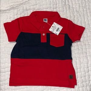 Janie and Jack colorblock polo, 12-18 mos. NWT